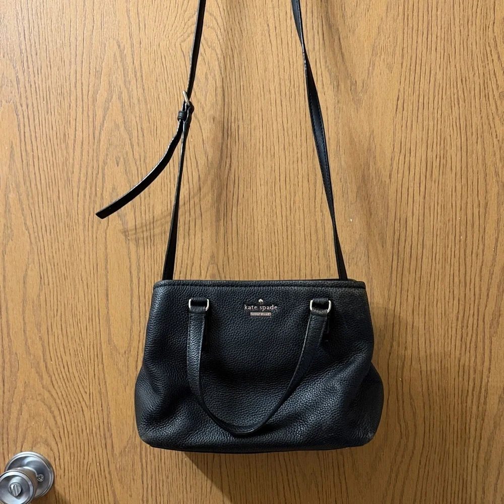 Kate Spade Black Pebbled Crossbody Bag - Picture 1 of 6